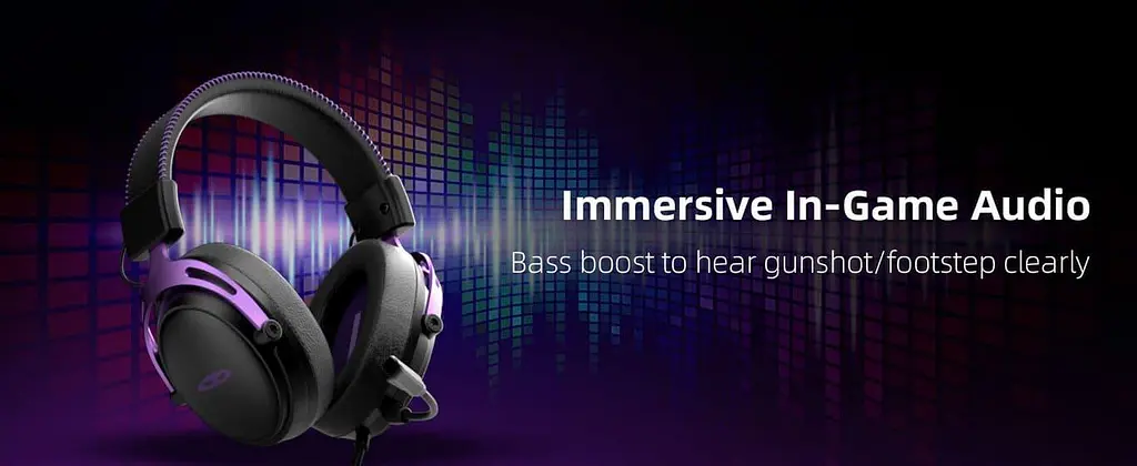 Ігрова гарнітура MageGee Wing (6971969724549) Black/Purple (G-000003960) - фото 12