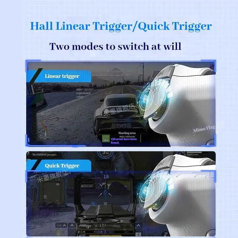 Джойстик з макросом для телефону Memo S3 BL шириною до 176 мм ігровий контролер тригер White (18531) - фото 6