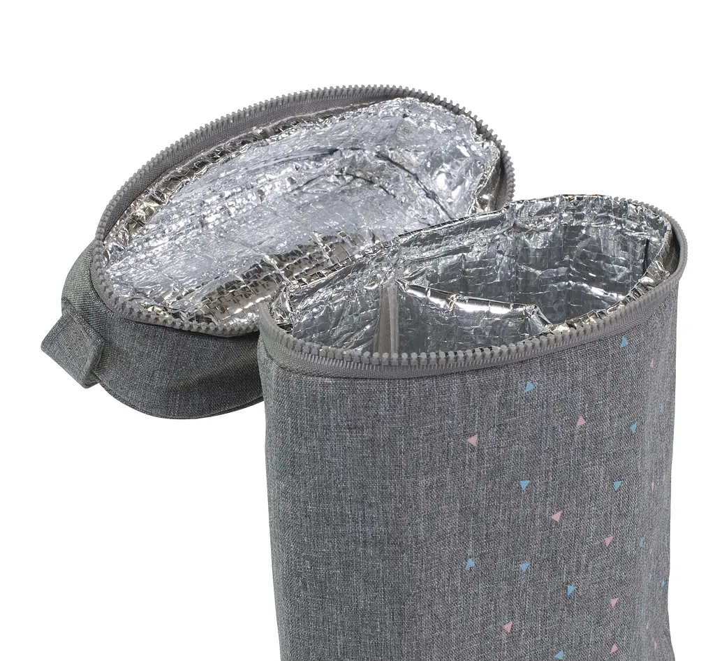 Термосумка Miniland Thermibag Double для двух термосов и бутылочек, 25х9 см, серый (89320) - фото 2