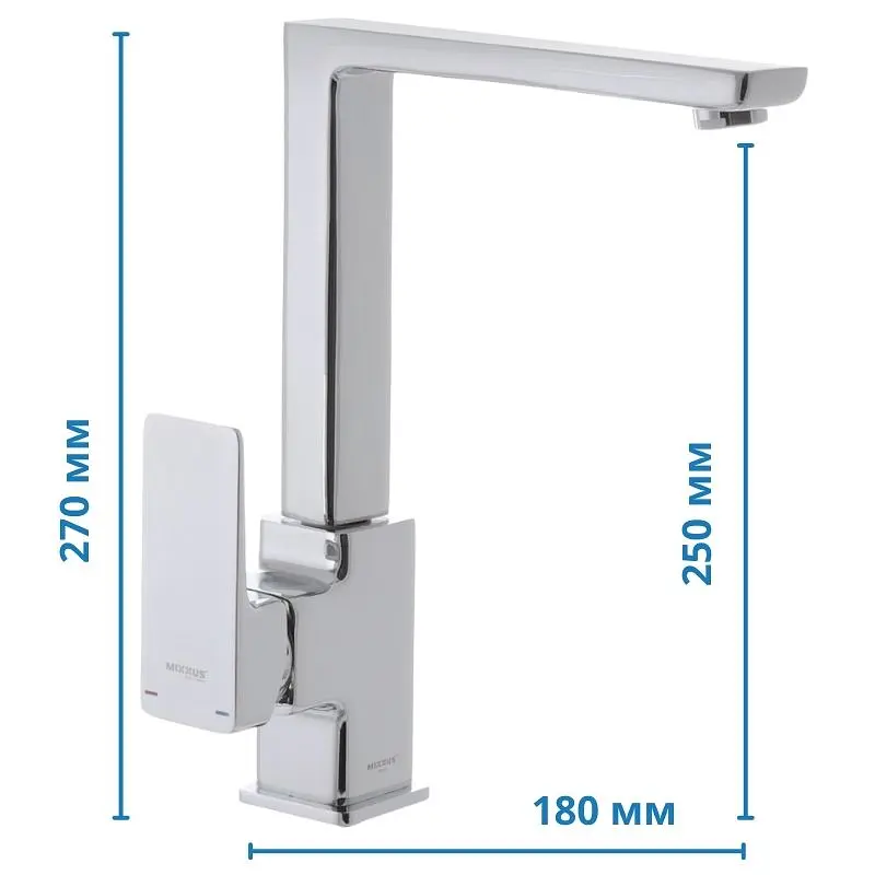 Смеситель для кухни Mixxus Premium Kvadro 017 MI5804 Хром - фото 2