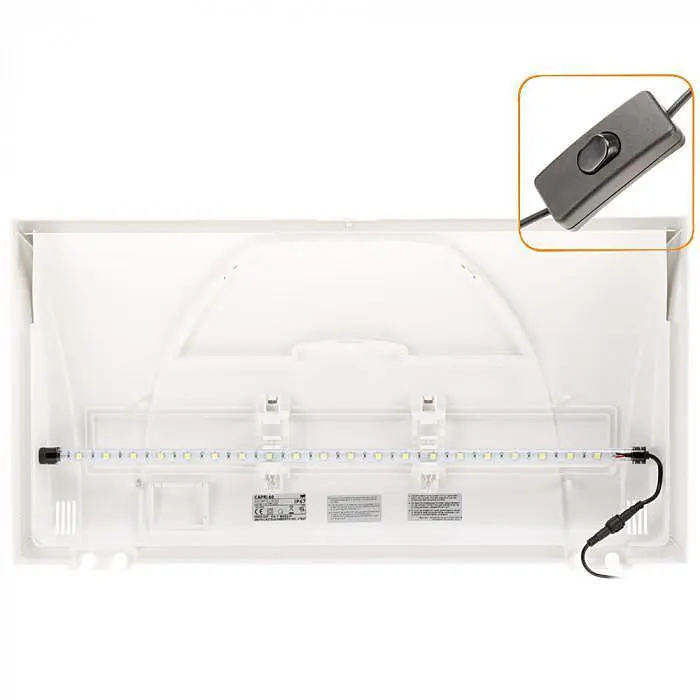 Акваріум Ferplast CAPRI 50 LED WHITE 52 x 27 x h 36 cm - 40 L (FR19582915-1) - фото 4