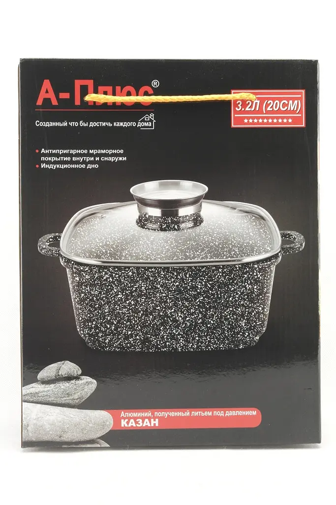 Каструля з кришкою A-Plus AP-1472 3.2 л 20х20 см - фото 2