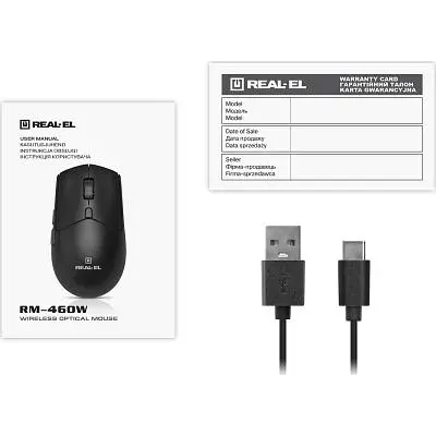 Комп'ютерна мишка Real-El RM-460W Wireless/Bluetooth Black (EL123200048) - фото 8
