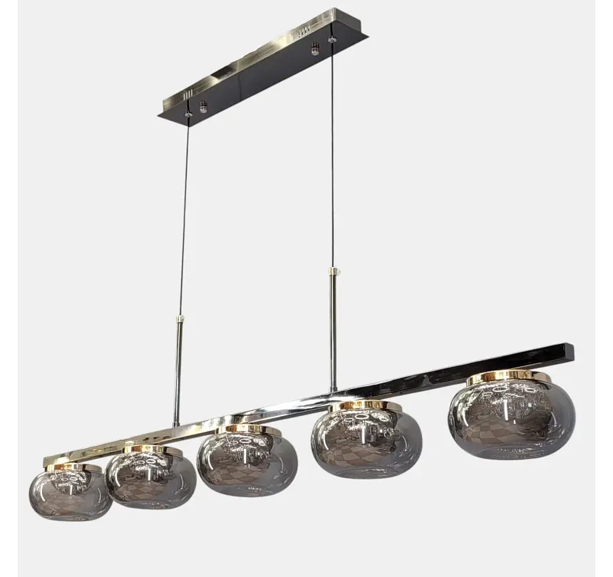 Світлодіодна люстра підвісна Artlight LQ7125-5L з п'ятьма графітовими плафонами, 29W - фото 5