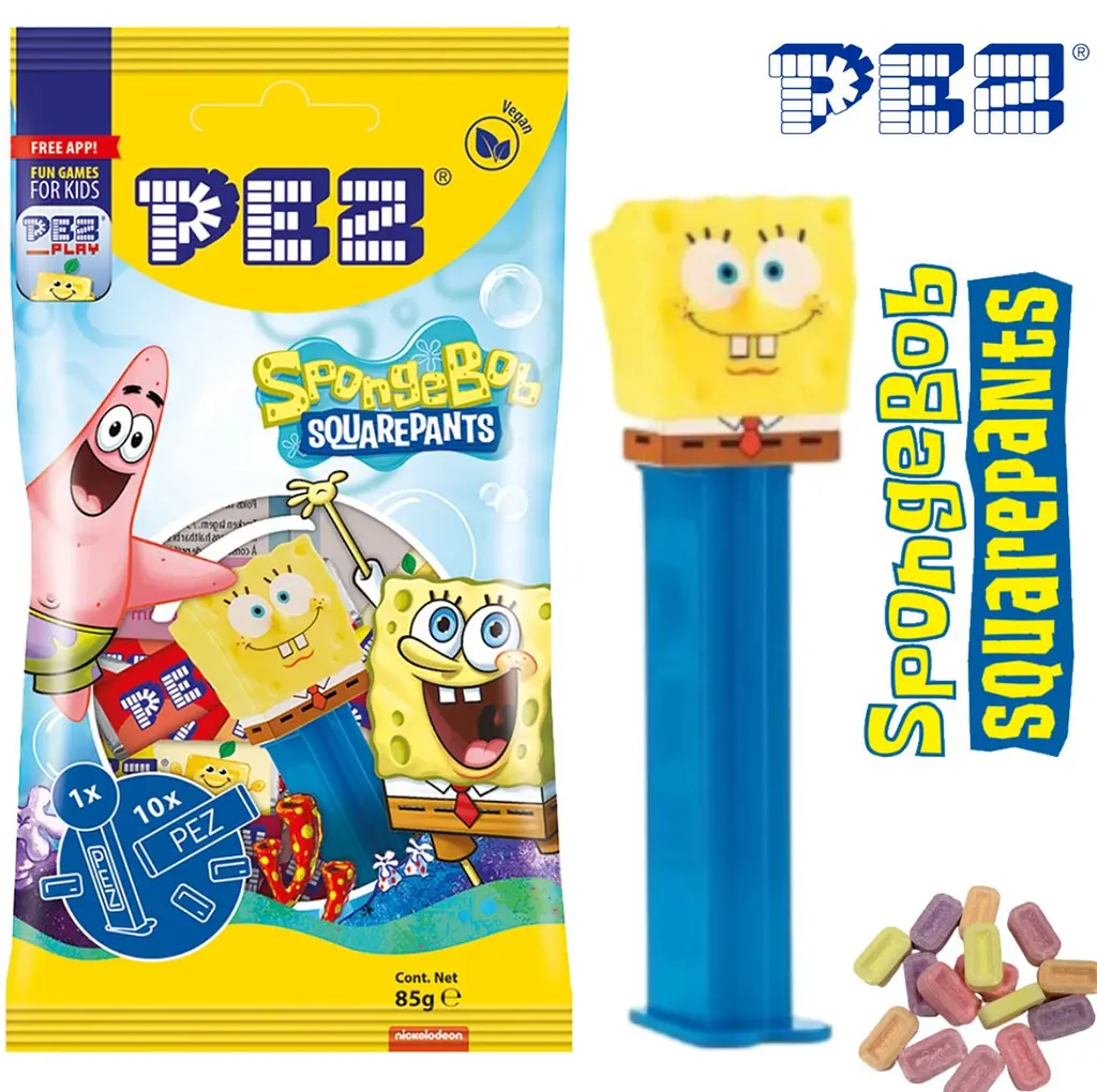 Диспенсер із цукерками Pez SpongeBob Bag 85г - фото 2