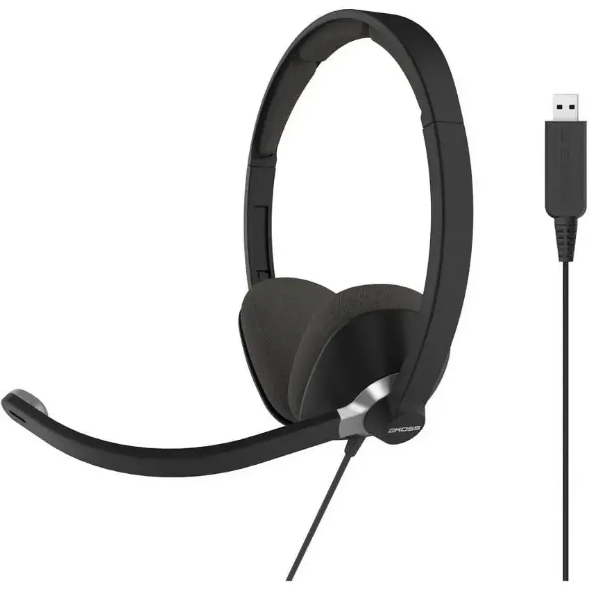 Навушники з мікрофоном Koss CS300 USB Black (194283.101) - фото 2