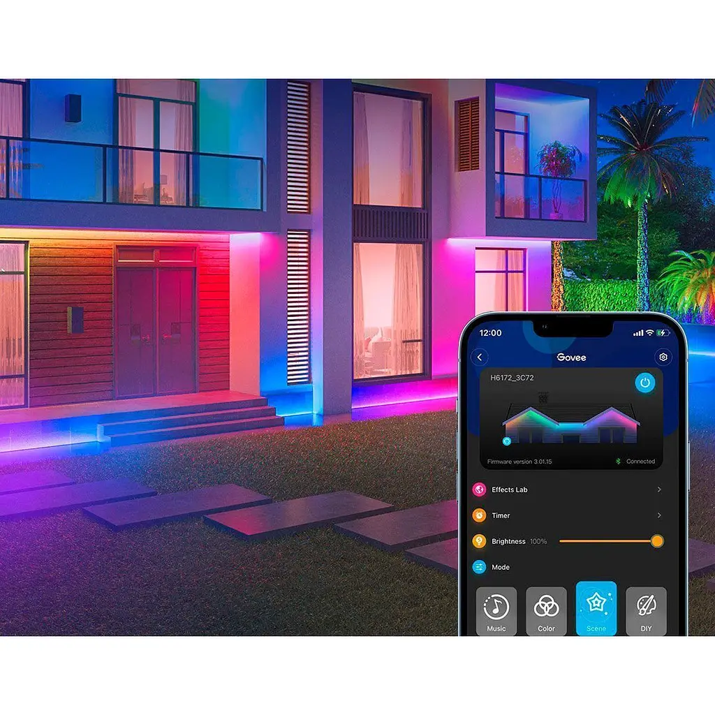 Светодиодная лента Govee H6172 Phantasy Outdoor LED RGBIC 10м (H61723D1) [145635] - фото 5