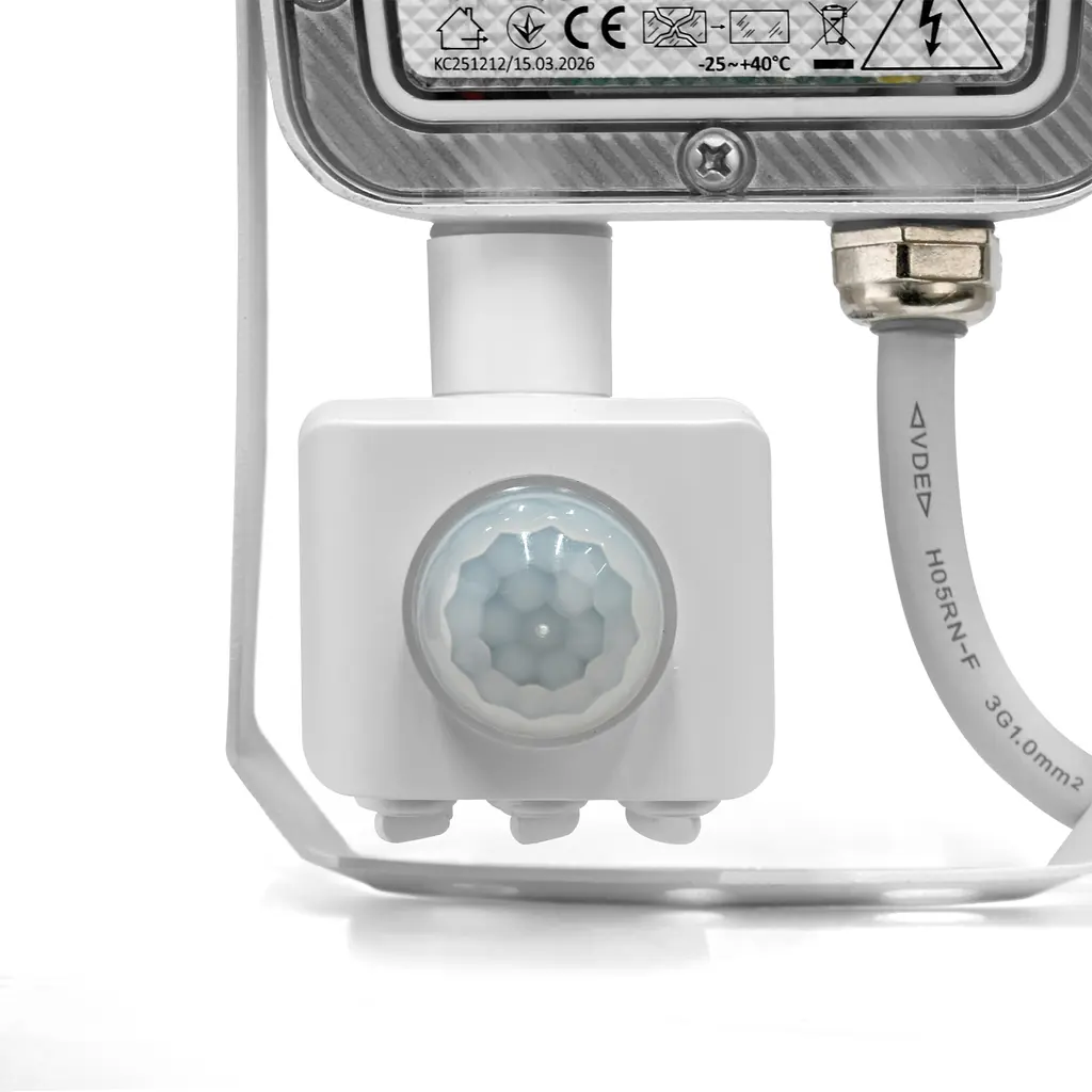 Прожектор Led Videx F5 10W 3000-5000-6500K з датчиком руху 230V білий (VL-F5-010CW-S)  - фото 5