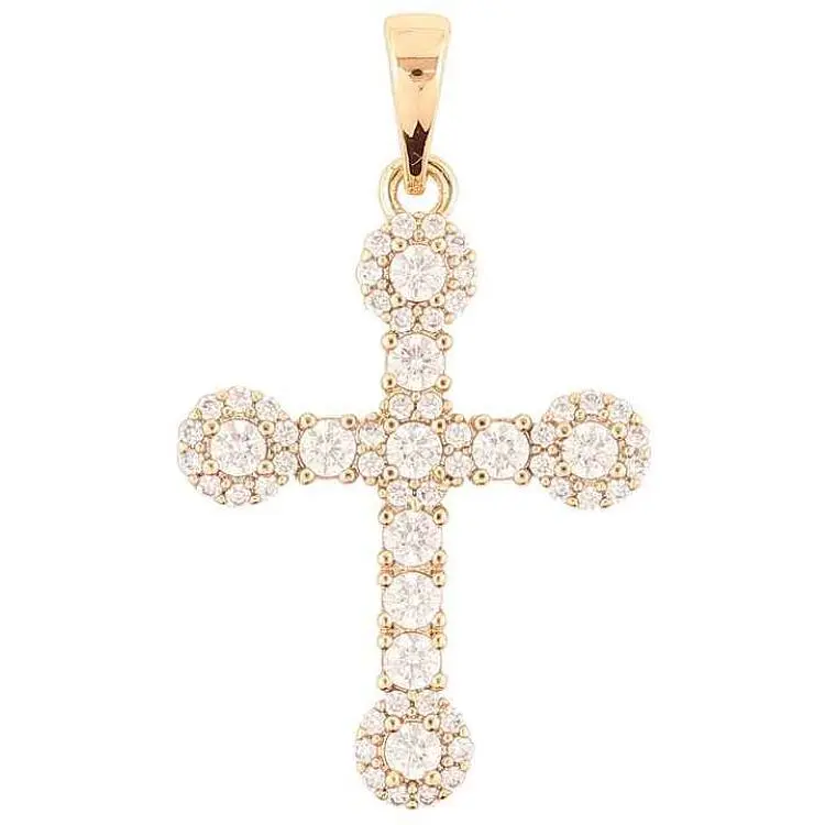 Кулон Xuping Позолота 18K "Хрест з цирконієм» для ланцюжка до 6мм (262411)