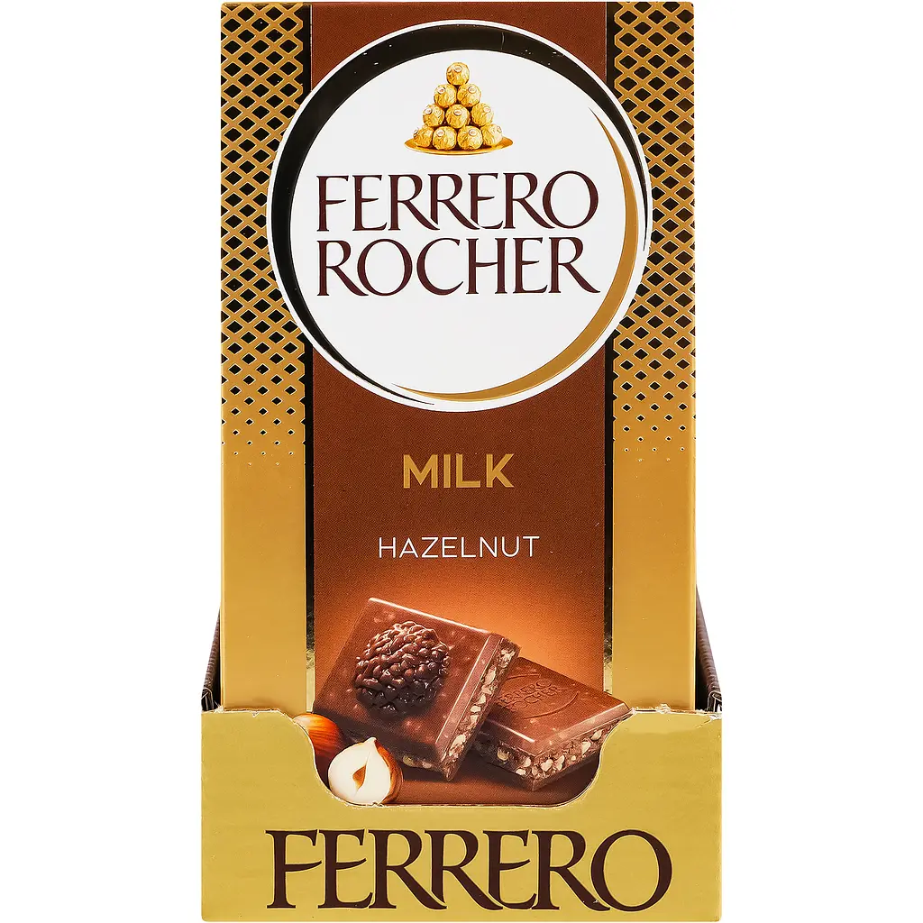 Шоколад Ferrero Rocher молочний з лісовим горіхом 90 г (895506) - фото 3