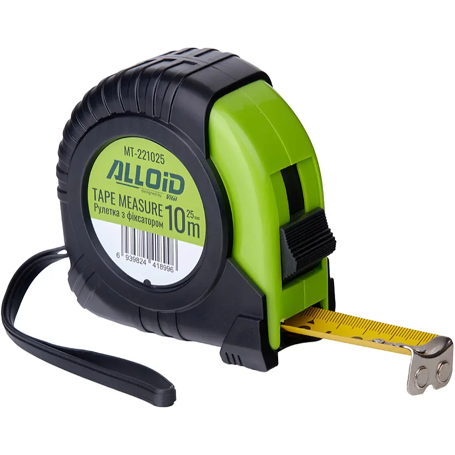 Рулетка з фіксатором Alloid Base 10 м 5 мм (MT-221025) - фото 2