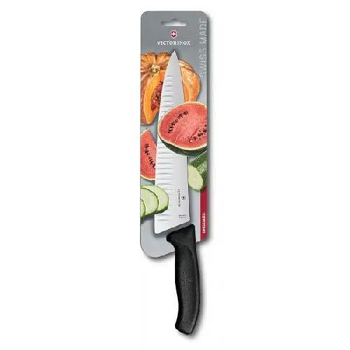 Кухонний ніж Victorinox SwissClassic Carving лезо 25см ріфл. з чорн. ручкою (блістер) - фото 2