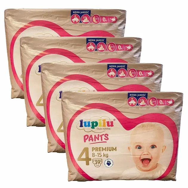 Підгузники - трусики Lupilu Premium Jumbo Bag 4 Maxi (8-15 кг), 156 шт