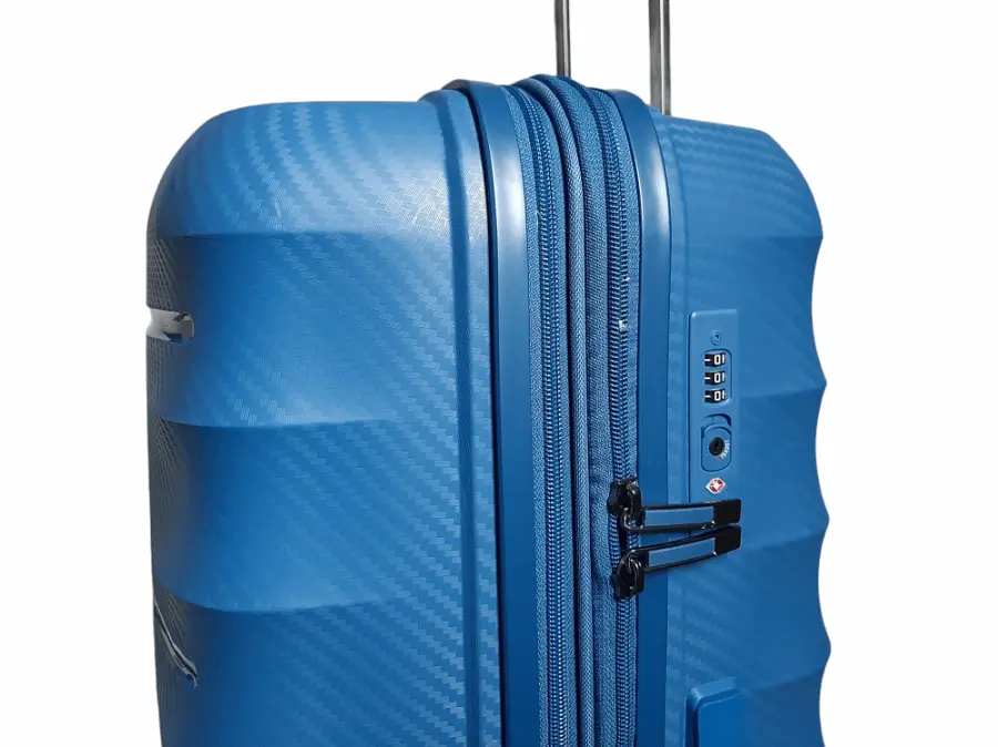 Валіза дорожня Гігант (XL) Поліпропілен Airtex 242 115л 76,5x52,5x33см Синій (Blue) - фото 6
