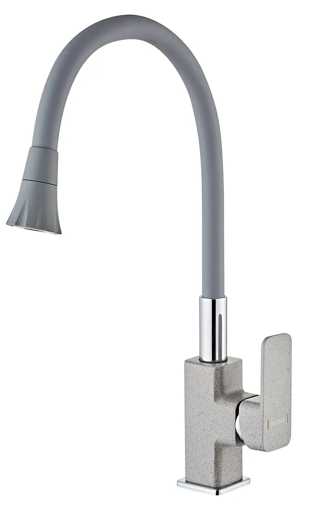 Змішувач для кухні Globus Lux Milano GLM-0203LA-2-G03-ARENA Сірий - фото 7