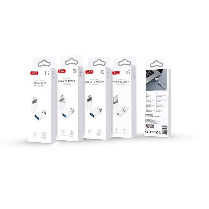 Адаптер XO NB256A USB-A female to Lightning adapter White - фото 2