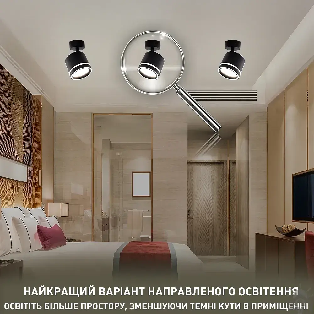 Спотовий світильник GELA R DL 85x70 мм Чорний для лампи GX53 ESLLSE - фото 8