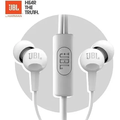 Навушники провідні JBL C100SI білі з мікрофоном - фото 9