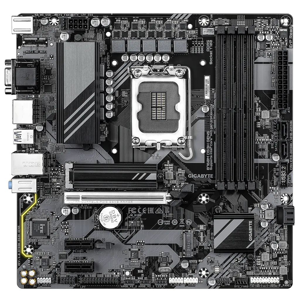 Материнская плата Gigabyte B760M DS3H Gen5 Socket 1700 - фото 4