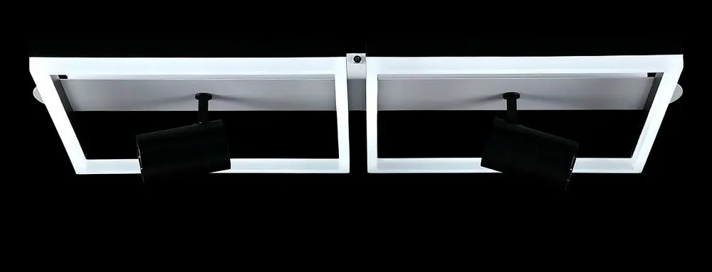 Люстра стельова LED Splendid Ray L2457/2+2, 144W, білий/чорний, сучасний стиль, 75 см - фото 2