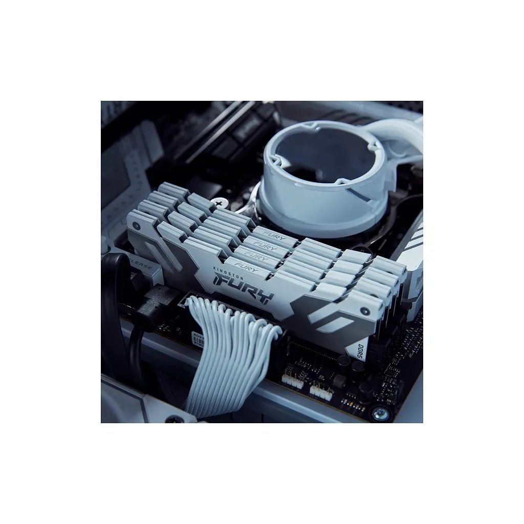 Модуль пам'яті для комп'ютера DDR5 32GB (2x16GB) 8000 MHz Renegade White Kingston Fury (ex.HyperX) (KF580C38RWK2-32) - фото 8