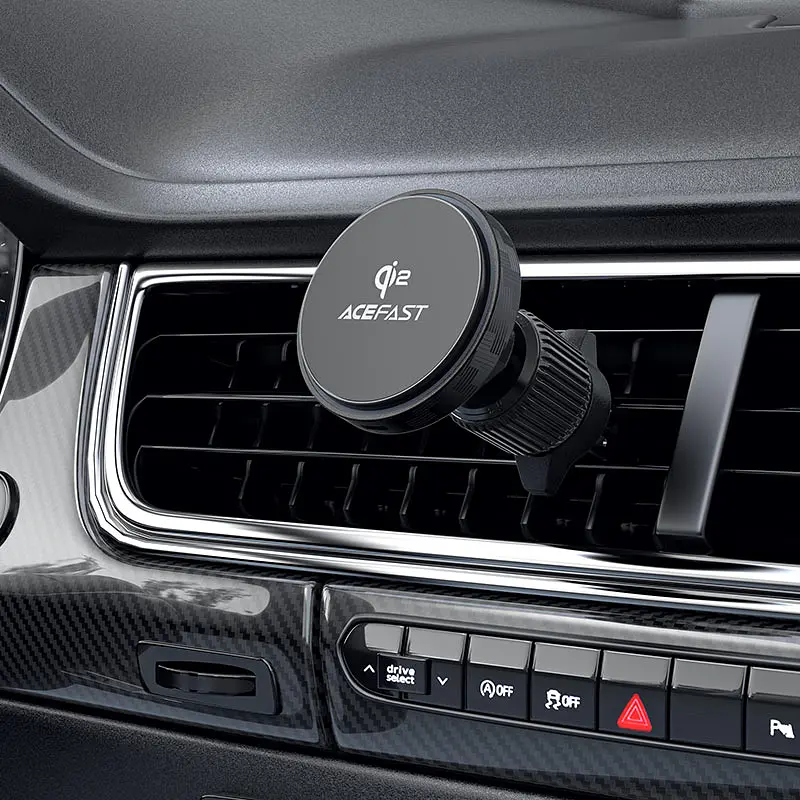 Автотримач для телефона з БЗП ACEFAST D33 Qi2 magnetic wireless charging car holder for air vent Black (6974316280293) - фото 5