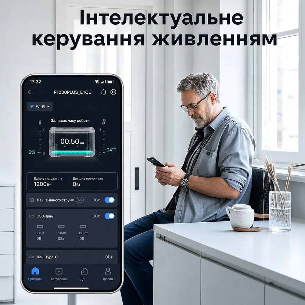 Портативна зарядна станція OUKITEL P1000E PLUS 1800W 1024Wh (42-00276) - фото 17