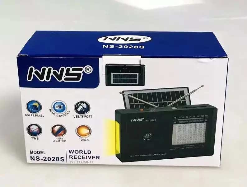Радіоприймач з USB SD TF Mp3-плеєром ліхтариком із Solar панеллю - фото 2