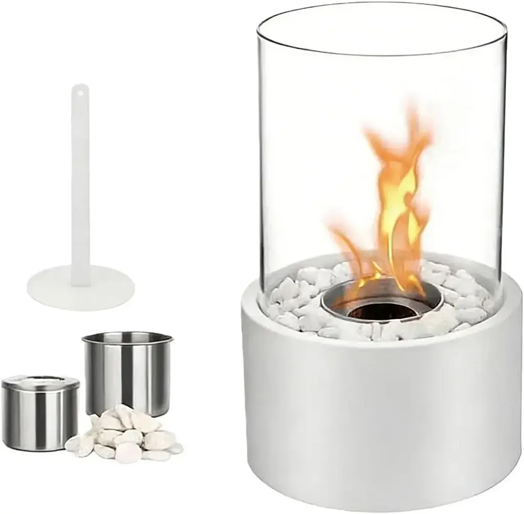 Настільний біокамін Білий, Ethanol Lamp камін на біопалищі для квартири, біокамін на етанолі - фото 8
