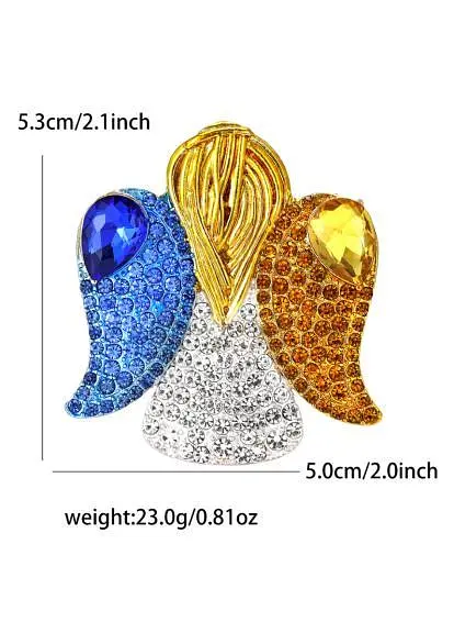 Брошь Ангел брошь-булавка символ Украины желто-голубая - фото 3