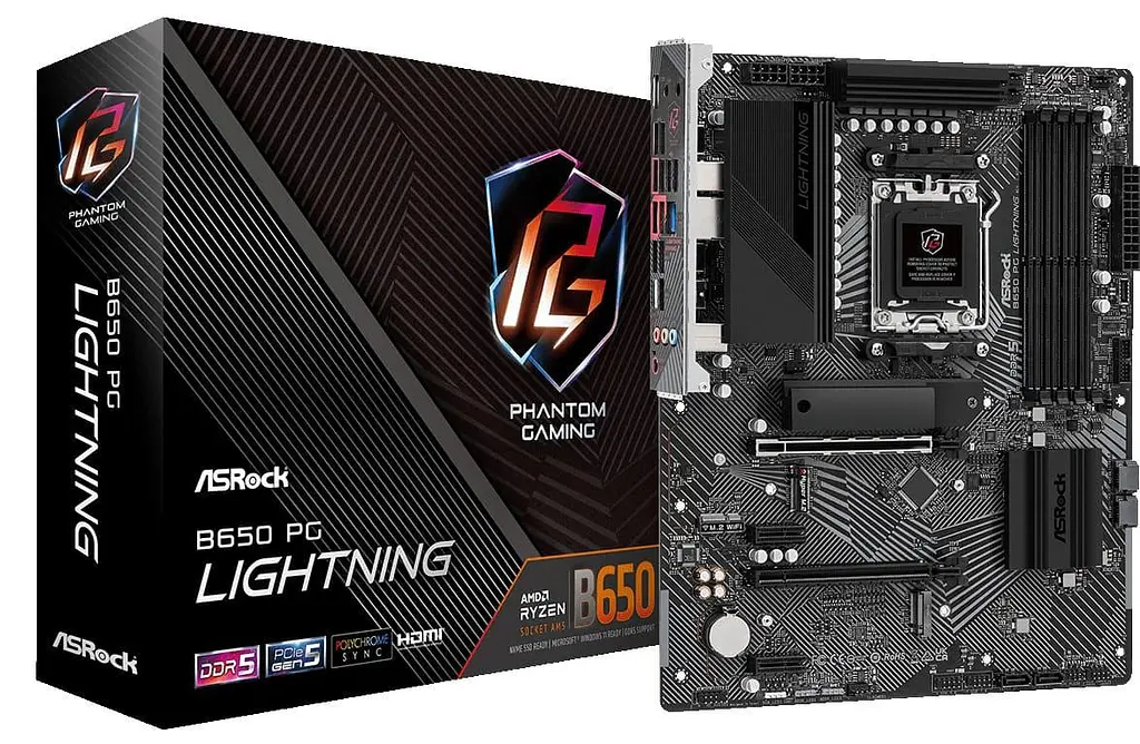Материнська плата AsRock B650 PG LIGHTNING (B650 PG LIGHTNING) (Socket AM5, AMD B650, ATX) - фото 5