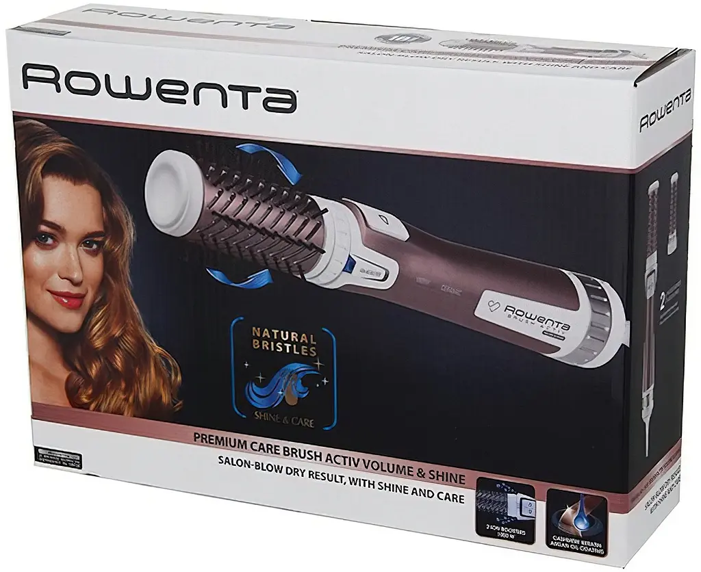 Фен-щетка Rowenta Brush Activ Premium Care CF9540F0 розово-белый - фото 5
