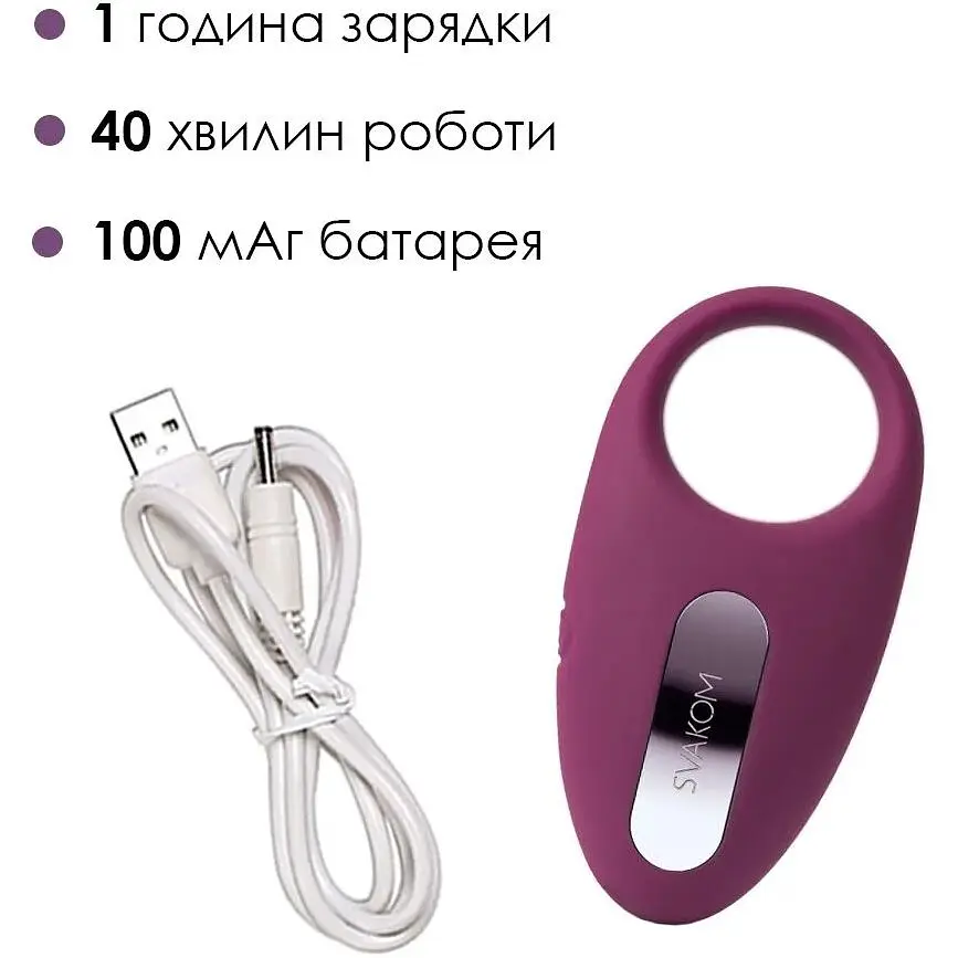Ерекційне кільце Svakom Winni Violet - фото 5