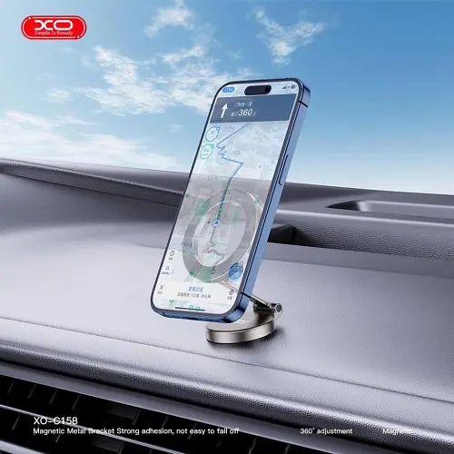 Автотримач XO C158 magsafe Magnetic 360° Rotating Magnetic Cell Phone Holder чорний - фото 2