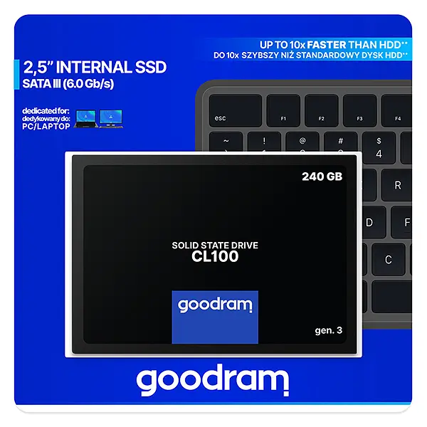 SSD 240Gb GoodRAM CL100 SATA III 2.5" TLC, Retail - фото 4