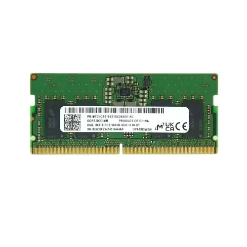 Пам'ять SO-DIMM, DDR5, 8Gb, 5600 MHz, 1.1V Micron teh0023983