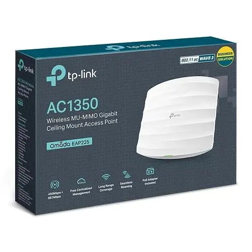 Точка доступу EAP225, White,2,4 GHz / 5 GHz до 1200 Мбит/с TP-Link teh0027648 - фото 5
