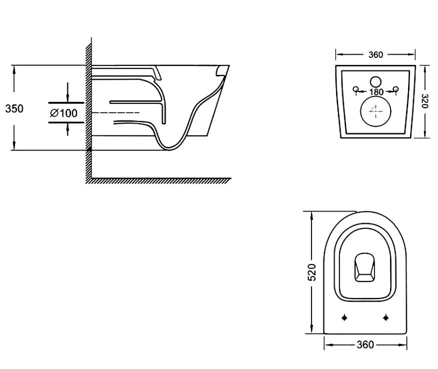 Унітаз підвісний Qtap Swan Ultra Quiet White, з сидінням Slim Duroplast/ Soft-close/ Quick Release QT16335180W - фото 8