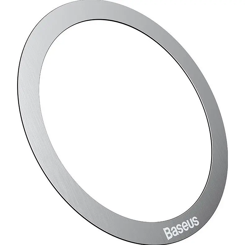 Пластини для автотримачів Baseus Halo Series Magnetic Metal Ring Silver (PCCH000012) [117260] - фото 2