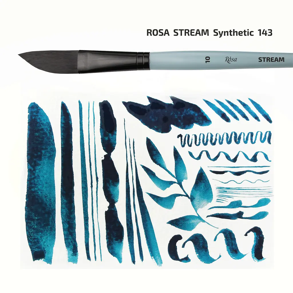 Синтетика саблевидна плоска, даггер, Stream 143, № 2, к.р. пензель ROSA (4823098517313) - фото 3