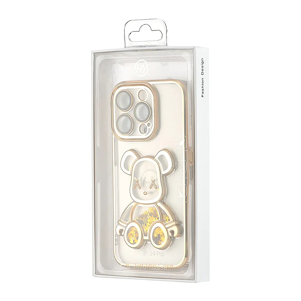 Чохол Shining Bear Case Protected Camera iPhone 14 Pro Gold - фото 2