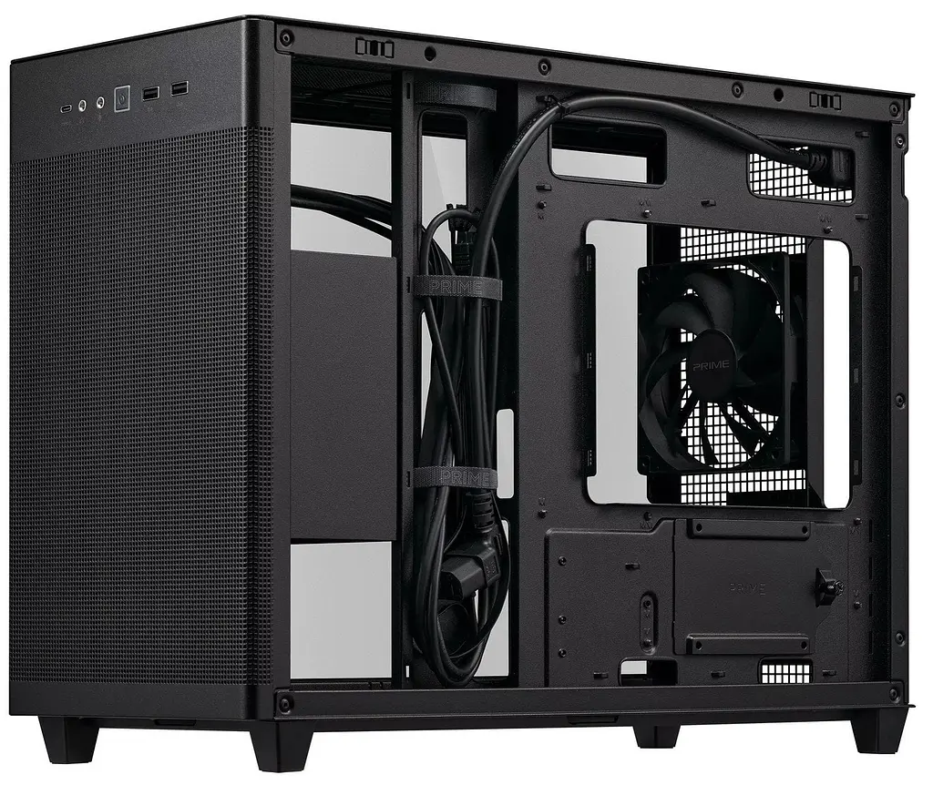 Корпус Asus Prime AP201 Tempered Glass без БЖ (90DC00G0-B39010) Black - фото 6
