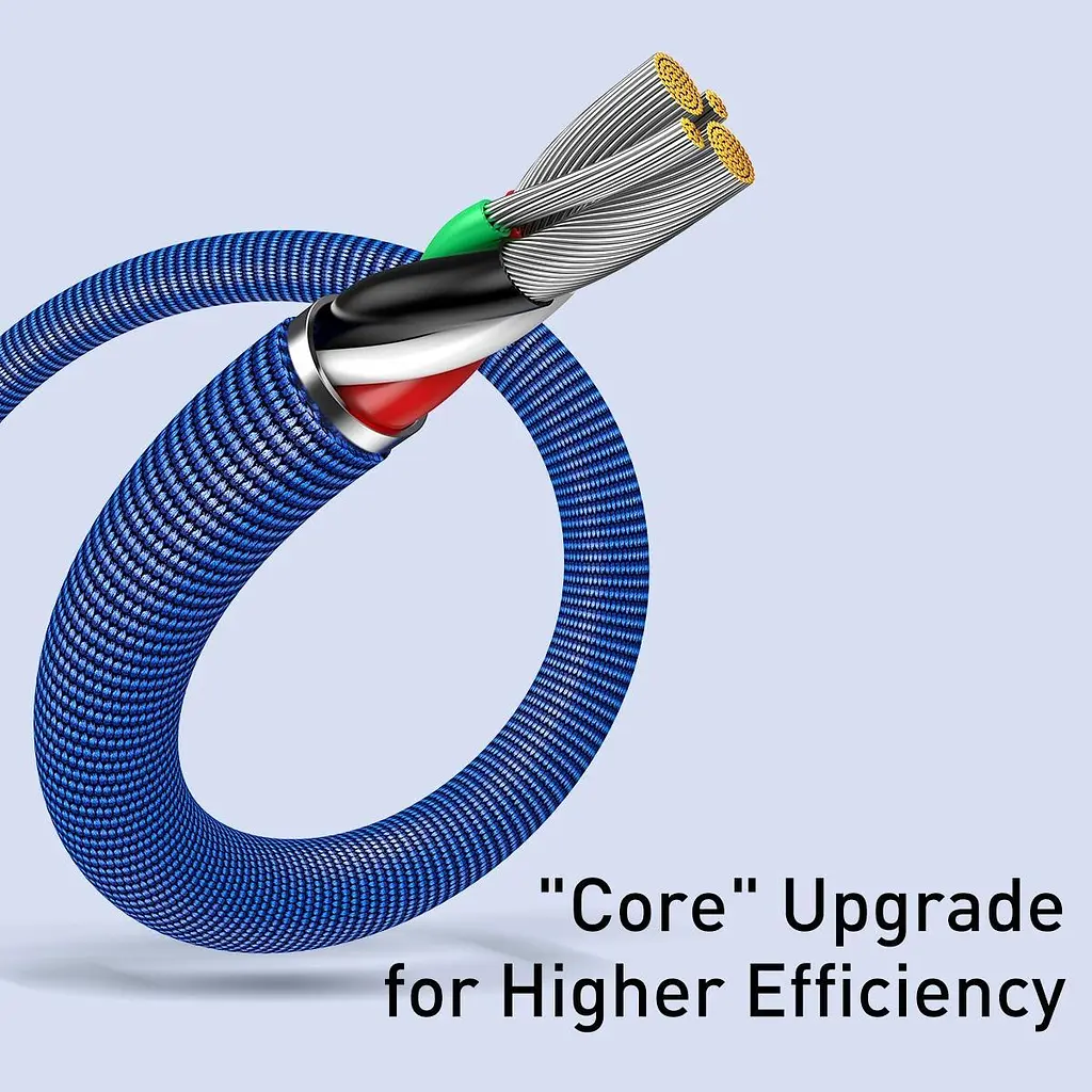 Кабель Baseus Crystal Shine Series Fast Charging Data Cable USB to iP 2.4 A 2 m Blue (CAJY000103) - фото 4