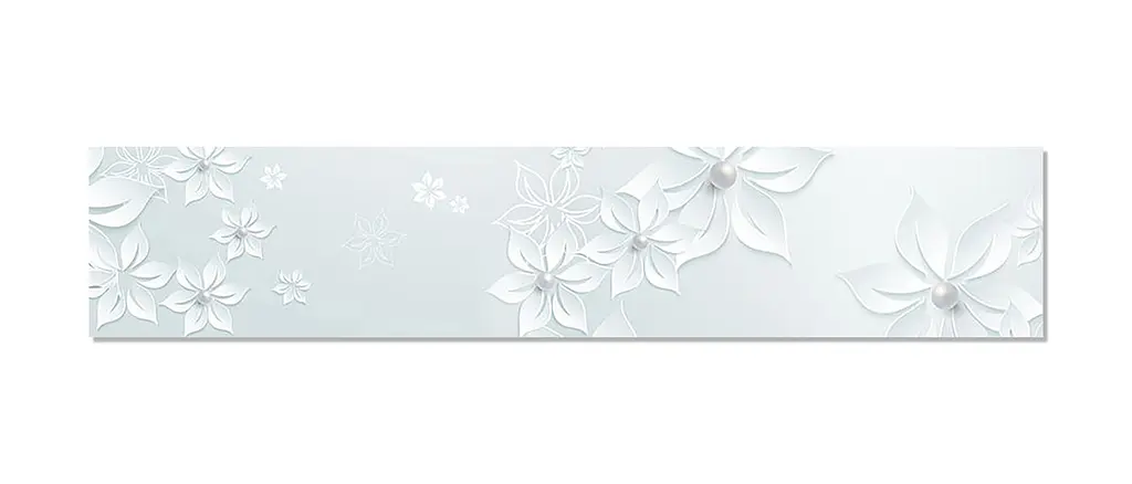 Кухонний фартух Перлини ПВХ об'ємні для декору 60х300 см Квіти Сірий Happy Pocket Z184891 - фото 7