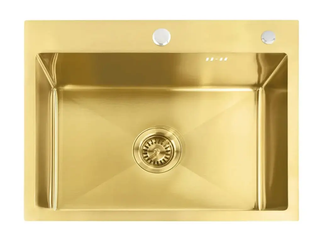 Кухонна мийка Rea Liam 580x450 мм brushed gold ZLE-06007 - фото 6