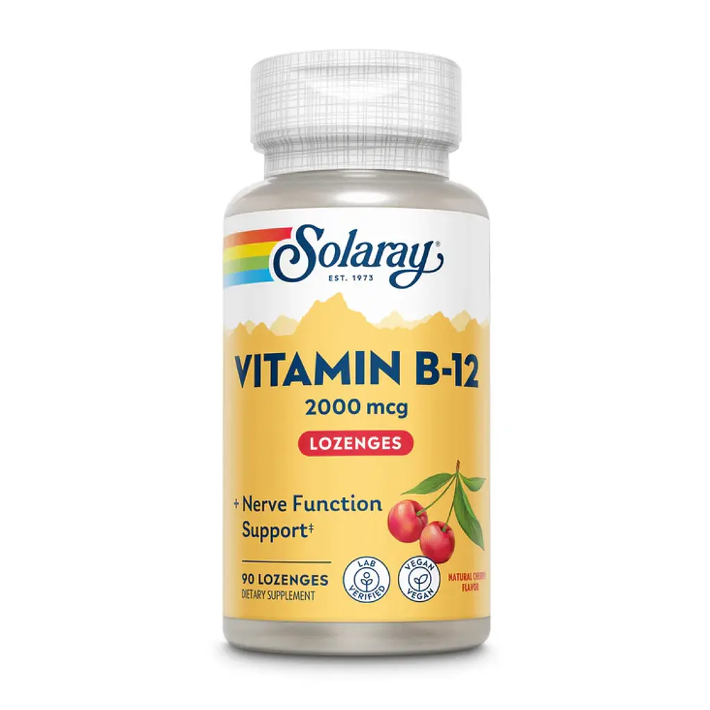 Вітамін B12 Vitamin B-12 2000 мкг 90 льодяників Натуральна вишня