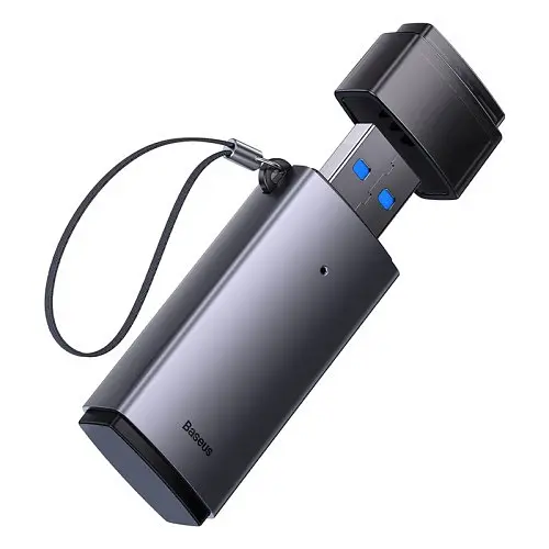 Карт рідер Baseus Lite Series USB-A to SD/TF Card Reader Сірий WKQX060013 - фото 4
