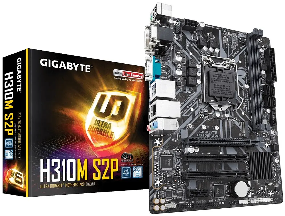 Материнська плата Gigabyte H310M S2P LGA 1151v2 (H310M S2P) Б/В
