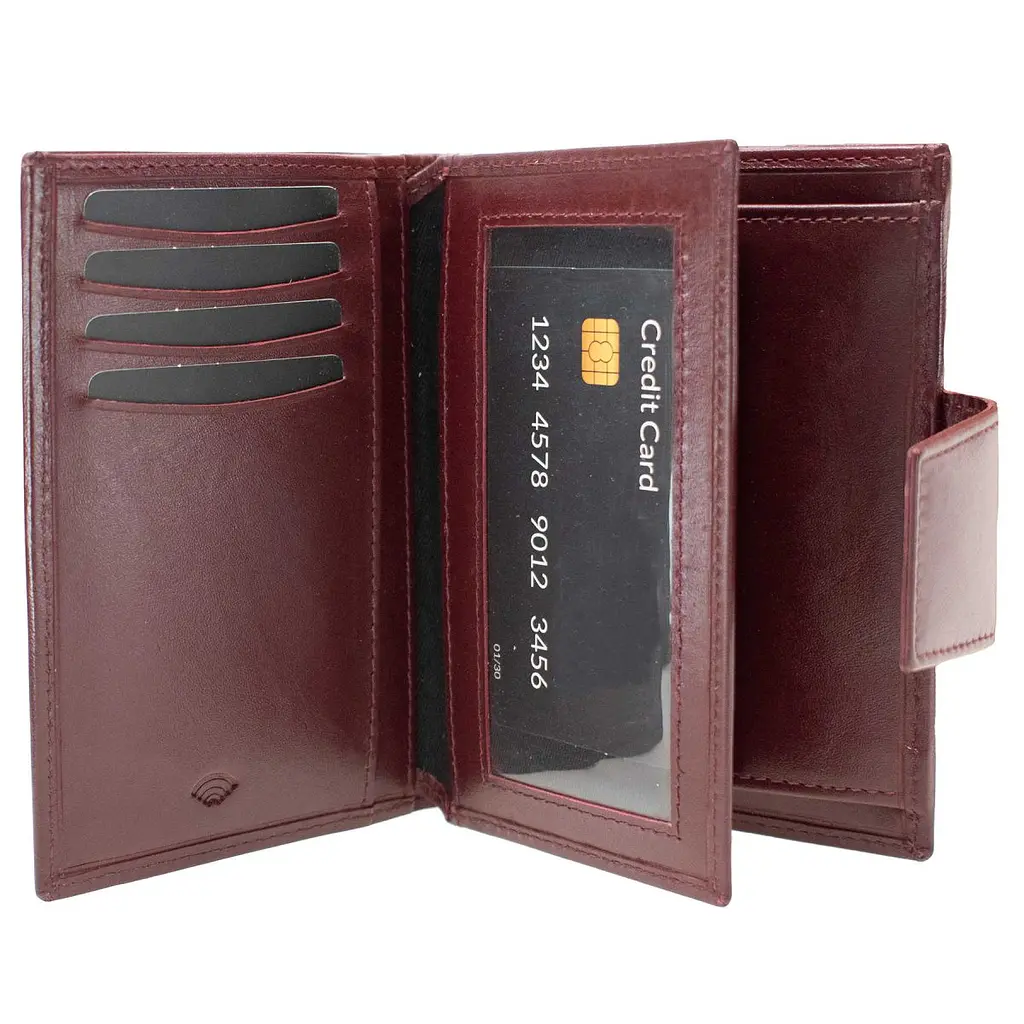 Гаманець жіночий шкіряний Semi Line RFID Dark Red (P8261-2) - фото 3