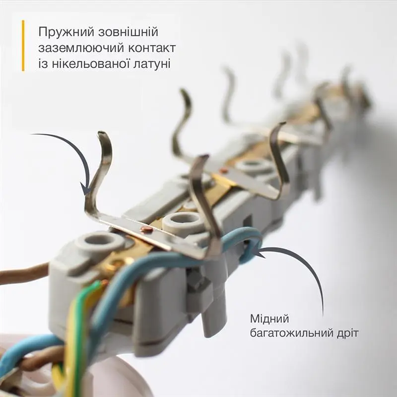 Подовжувач блоковий (ABS) Electrum 2 гнізда 2м C-ES-1782 - фото 4